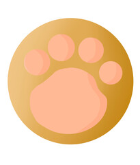 Cute orange circle cat paws