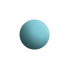 Blue illustration cartoon Uranus, no background