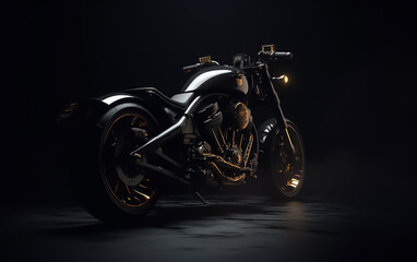 Obraz na płótnie Canvas Black background motorcycle black motorbike picture