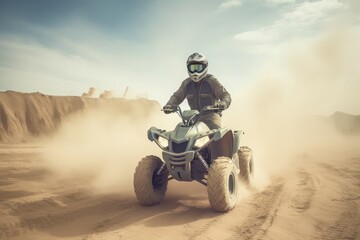 Quad bike sand. Generate Ai