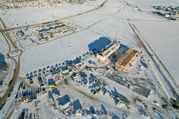 Sweeping Aerial Perspective: Evergreen's Saskatoon, Saskatchewan Essence