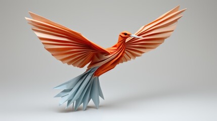 Origami paper  flying bird