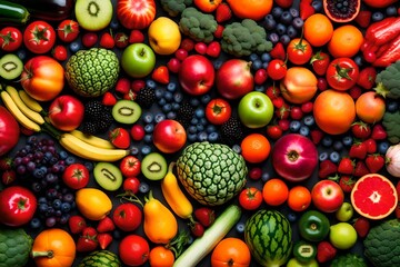 fruit and vegetables Generated Ai