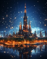 Fototapeta premium Urban Connectivity Through Abstract Design.