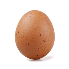 An egg isolated on a white background as a valuable food product.