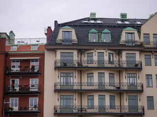 Low angle view of buildings against sky