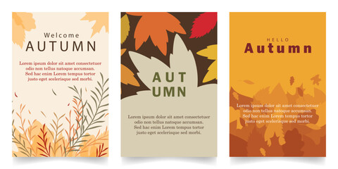 Flat autumn fall vector design illustration background for banner, poster, social media, promotion