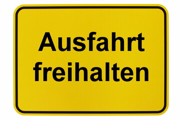 Hinweisschild mit der Aufschrift 
