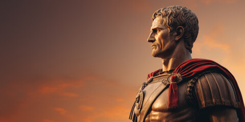 Statue of Gaius Julius Caesar, Roman general and statesman. - obrazy, fototapety, plakaty