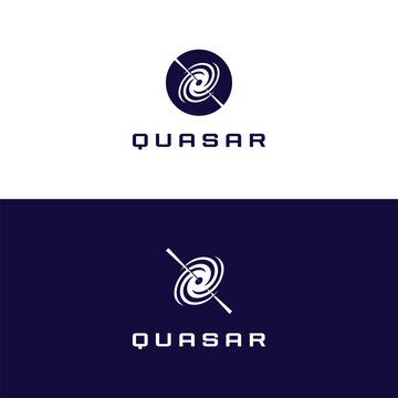Quasar logo: a massive and extremely remote celestial object