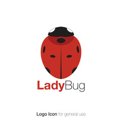 Minimalist Ladybug logo:
Ladybug symbolism is all about good luck around the globe. 