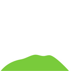 Obraz premium Green Hill Cliffs Edge Canyon