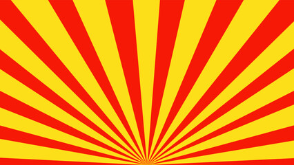 Red and yellow background with rays