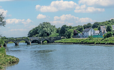 Annagassan Bridge over the River Glyde, in Annagassan, Co Louth, Ireland.