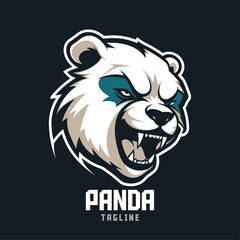 Sporting Panda Logo: Illustrated Mascot with Vector Graphics for Teams
