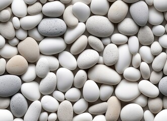 Fototapeta na wymiar A backdrop showcasing the inherent elegance of river rock pebbles, meticulously smoothed by nature's touch. This pattern exudes a sense of organic refinement. SEAMLESS PATTERN. SEAMLESS WALLPAPER.