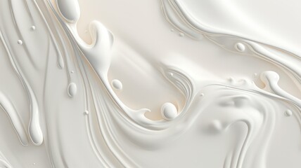 Obraz premium White fluid milk background created with Generative AI
