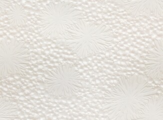 A delicately embossed snowflake pattern graces the surface of white paper, adding an exquisite touch to its texture and structure. This elegant design captures the intricate beauty