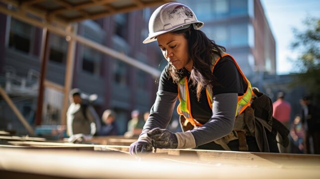 diversity and inclusivity photography woman working on construction site