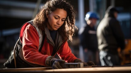 diversity and inclusivity photography woman working on construction site