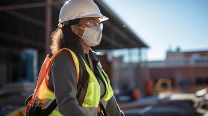 diversity and inclusivity photography woman working on construction site wearing PPE
