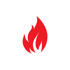 Red fire flat icons and pictograms for danger concept or logo design