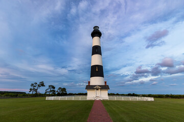 Bodie Island Lighthouse at dawn on the Outer Banks in North Carolina, USA