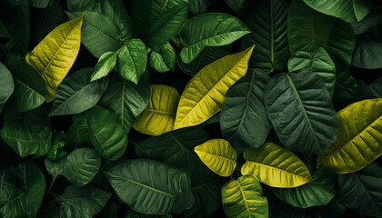 Leaves background, created with ai generative technology
