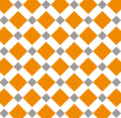 Geometric pattern. Rhombus print. Orange rhombus on white background
