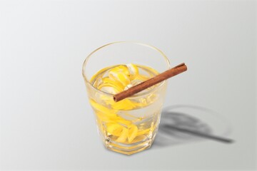 Iced tasty sweet drink in glass