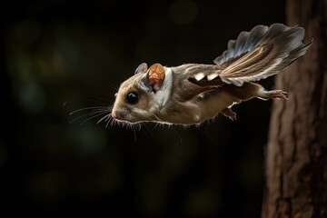 Obraz premium Flying squirrel This group of arboreal mammals. Generative AI