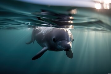 Vaquita - Gulf of California - The world's smallest porpoise species. Generative AI