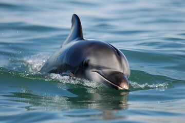 Fototapeta premium Vaquita - Gulf of California - The world's smallest porpoise species. Generative AI