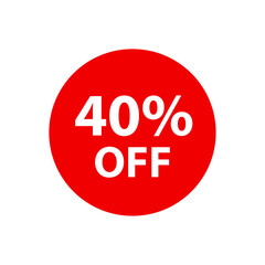 40% off discount banner