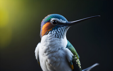 Obraz premium Close up Image of Colorful Hummingbird