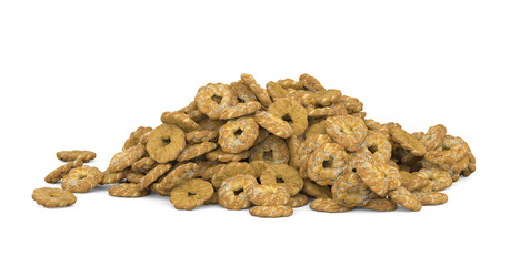 Pile Of Wreath Breads 3D Rendering