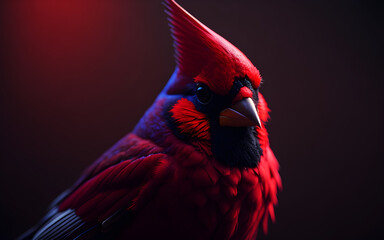Close up Image of Red Cardinal Bird