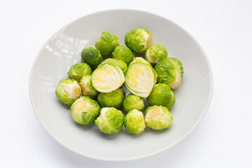 Fresh brussels sprouts. Organic vegetables