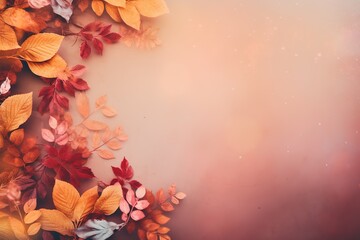 Autumn leaves background. Colorful autumn leaves background with copy space
