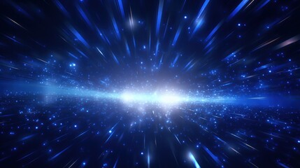 Fototapeta premium An abstract background with blue light and stars