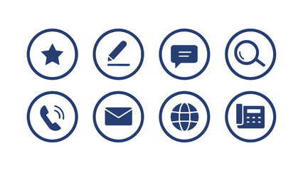 Phone, email contact icon. Mail, telephone adress, message symbol for website button.