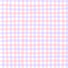 Pink Purple Gingham Check Hand Drawn Overlay