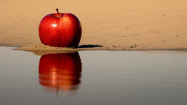 Apple's Tranquil Reflection