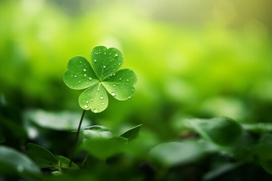 serendipitous charm of ireland: four leaf's luckiest clover, Generative AI