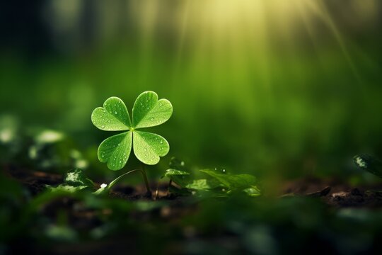 serendipitous charm of ireland: four leaf's luckiest clover, Generative AI