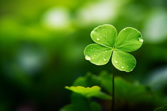 serendipitous charm of ireland: four leaf's luckiest clover, Generative AI