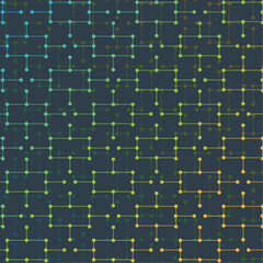 Background lines dots circuit concept technology seamless pattern vector