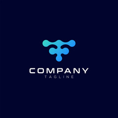 Obraz premium Letter T gradient Modern logo design