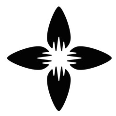 black and white flower