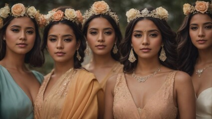 Obraz premium Bridesmaids of the bride